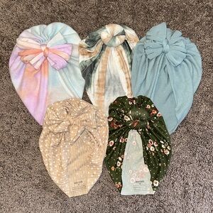 Bunny knots toddler turbans size medium ages 1-4 bundle of 5!